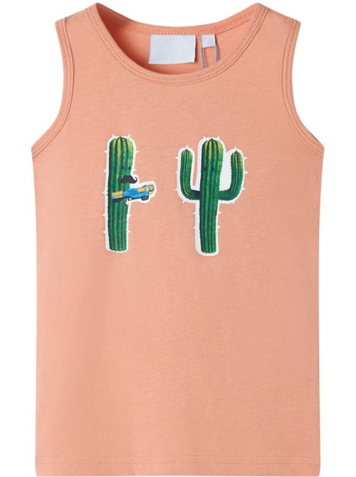 Débardeur en coton enfant clair cactus encolure ronde - vidaxl - Kiabi Débardeur en coton enfant clair cactus encolure ronde - vidaxl - Kiabi