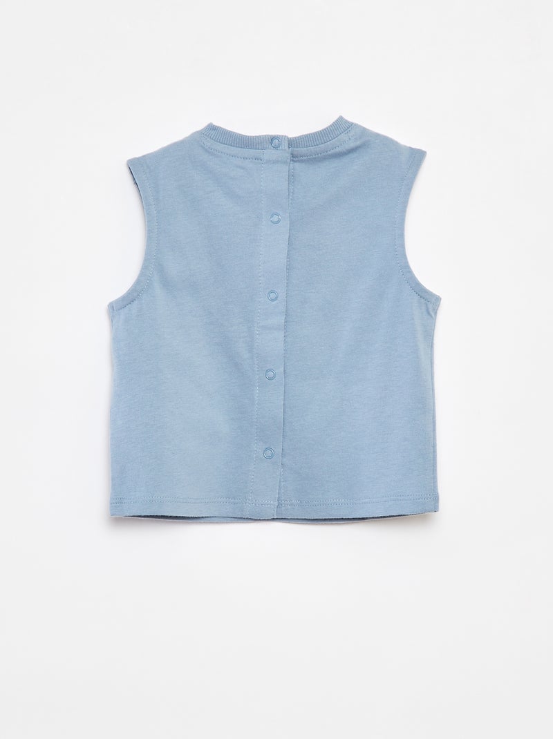 Débardeur en coton imprimé 'Disney' Bleu - Kiabi
