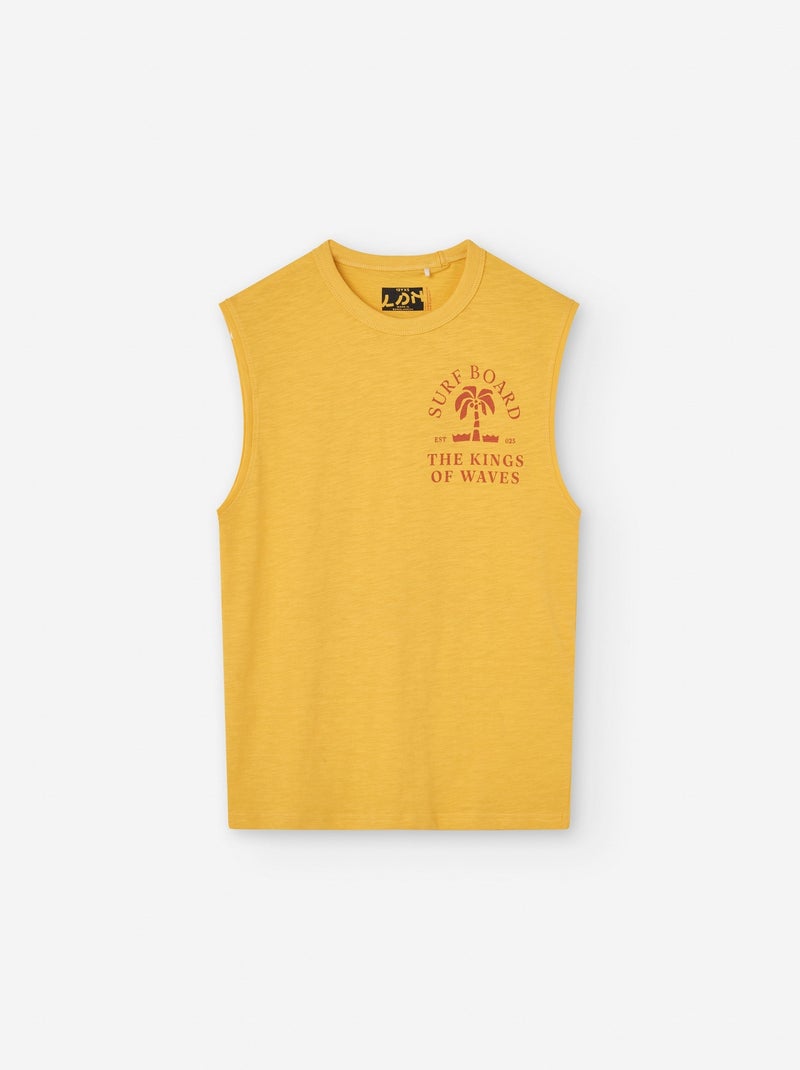 Débardeur en Coton Jaune clair - Kiabi