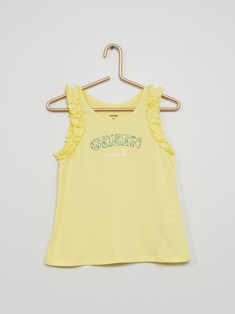 Débardeur en coton JAune - Kiabi
