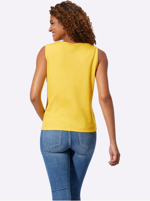 Débardeur en coton léger à encolure ronde sans manches - Taille standard - Witt - Kiabi