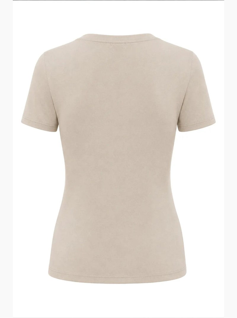 Débardeur en coton mixray Beige argile - Kiabi