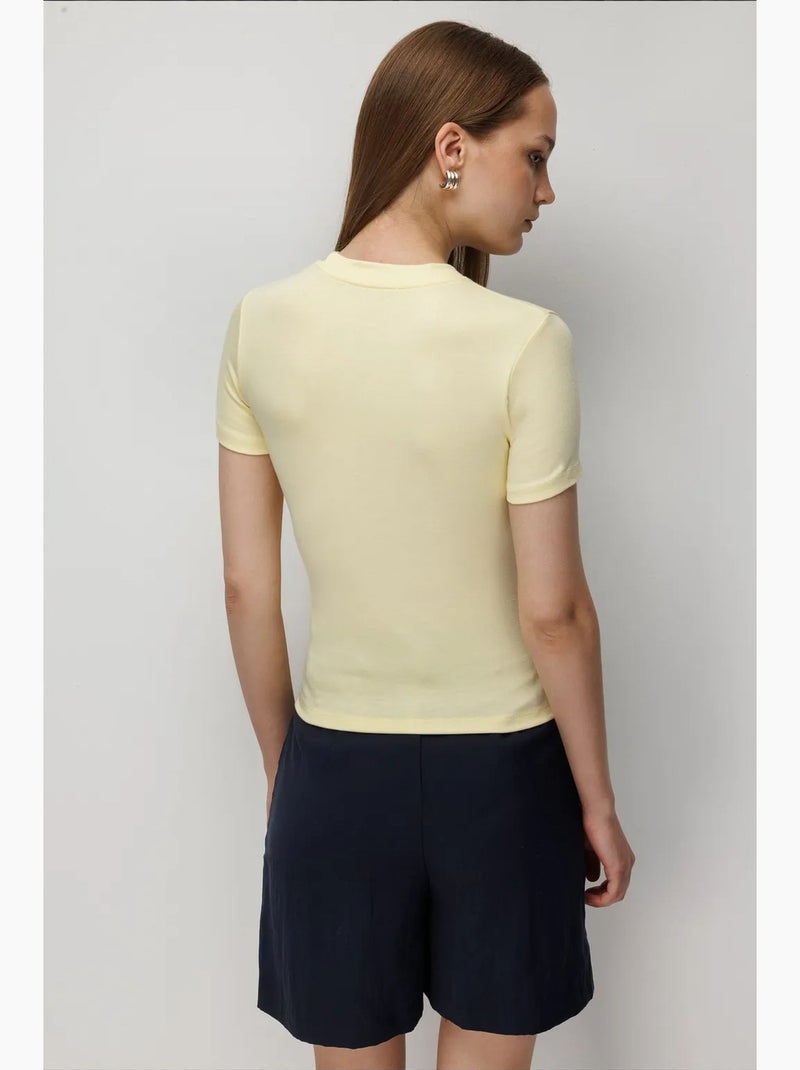 Débardeur en coton mixray Jaune citron - Kiabi