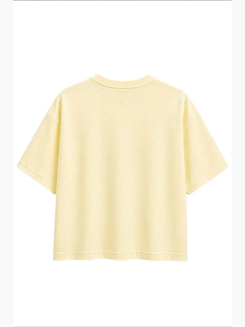 Débardeur en coton mixray Jaune citron - Kiabi