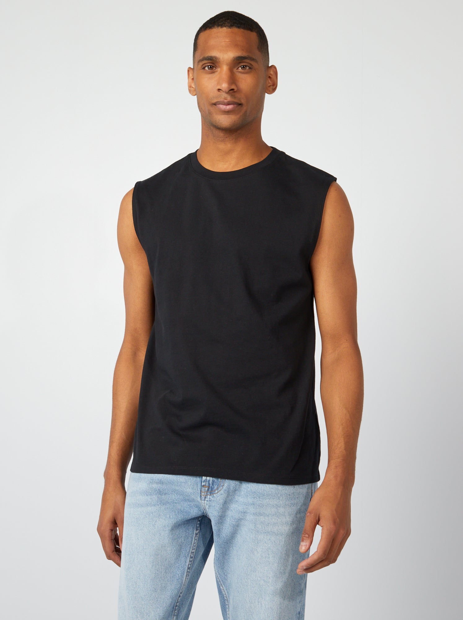 débardeur noir homme