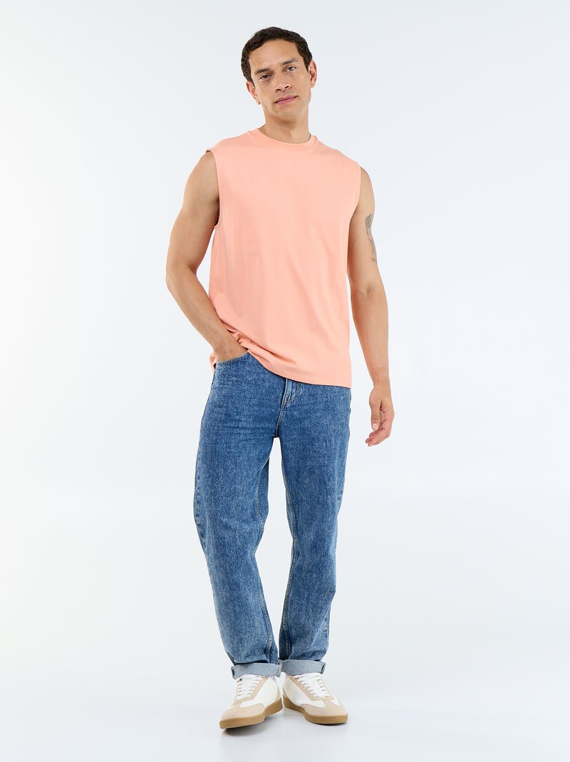 Débardeur en coton Orange - Kiabi
