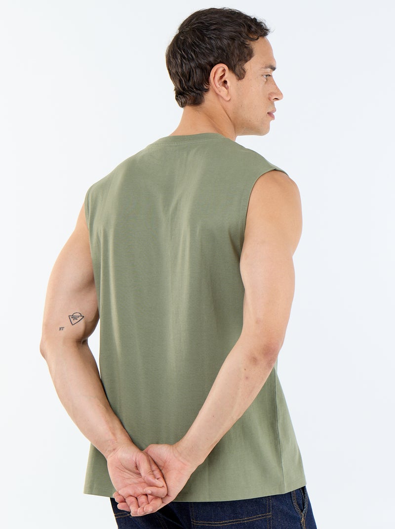 Débardeur en coton Vert - Kiabi