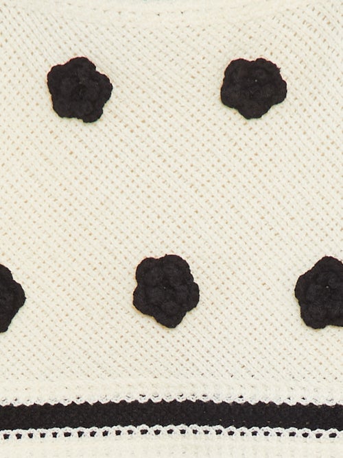 Débardeur en crochet avec fleurs - Kiabi