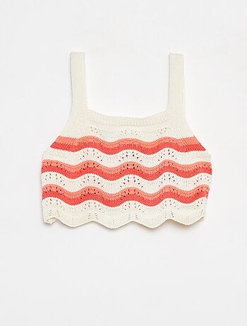 Débardeur en crochet avec motifs