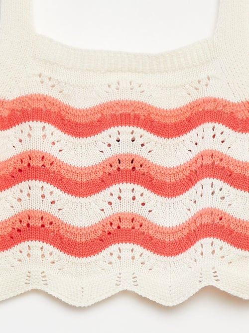 Débardeur en crochet avec motifs - Kiabi