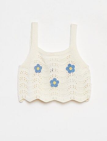 Débardeur en crochet avec motifs