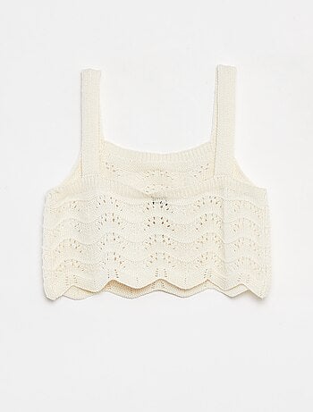 Débardeur en crochet avec motifs
