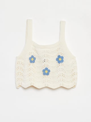 Débardeur en crochet avec motifs