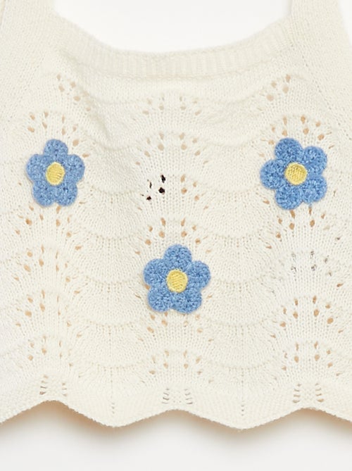 Débardeur en crochet avec motifs - Kiabi