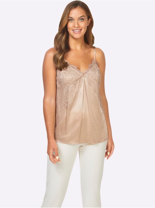 Débardeur En Dentelle 47% Soie - Taille Standard - Helline - Kiabi Débardeur En Dentelle 47% Soie - Taille Standard - Helline - Kiabi