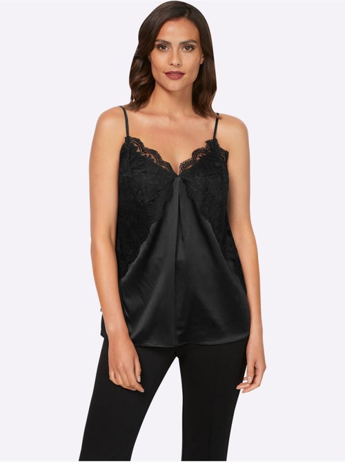 Débardeur En Dentelle 47% Soie - Taille Standard - Helline - Kiabi