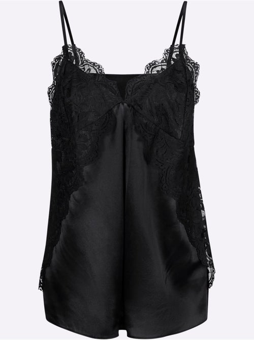 Débardeur En Dentelle 47% Soie - Taille Standard - Helline - Kiabi