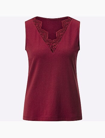 Débardeur En Dentelle 95% Modal - Taille Standard - helline