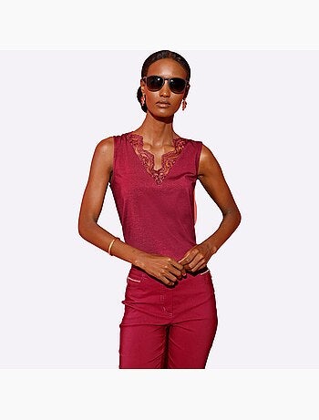 Débardeur En Dentelle 95% Modal - Taille Standard - helline