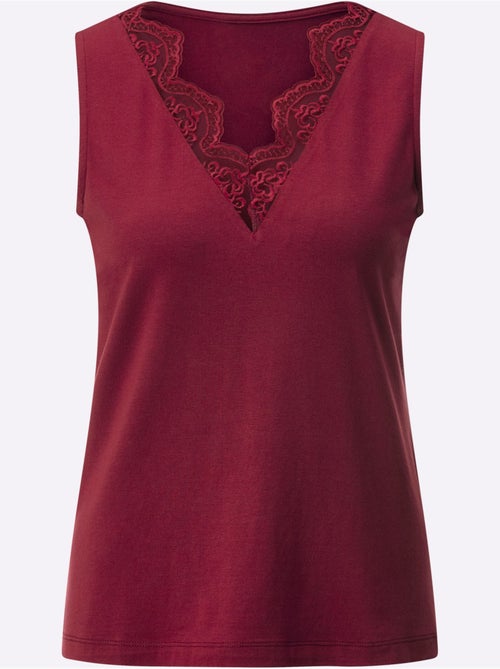 Débardeur En Dentelle 95% Modal - Taille Standard - Helline - Kiabi