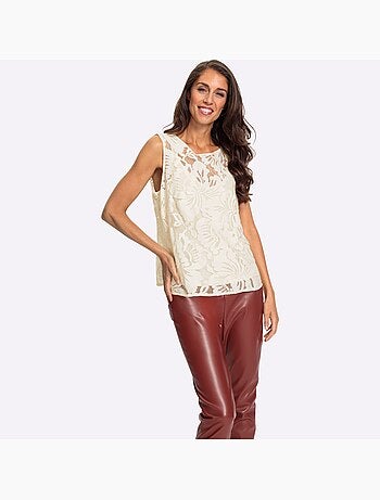 Débardeur En Dentelle Dentelle Florale - Taille Standard - helline