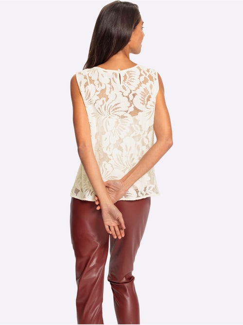 Débardeur En Dentelle Dentelle Florale - Taille Standard - helline - Kiabi