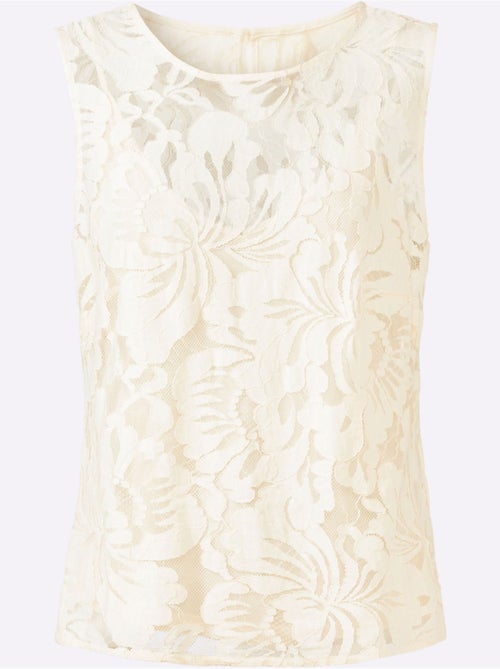 Débardeur En Dentelle Dentelle Florale - Taille Standard - helline - Kiabi