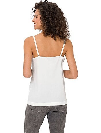 Débardeur En Dentelle Jolie Dentelle Sur L'encolure - Taille Standard - helline