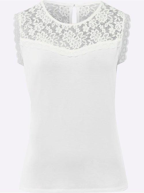 Débardeur En Dentelle Viscose Douce Et Fluide - Taille Standard - helline - Kiabi