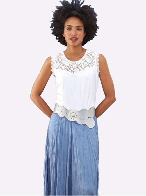 Débardeur En Dentelle Viscose Douce Et Fluide - Taille Standard - helline - Kiabi