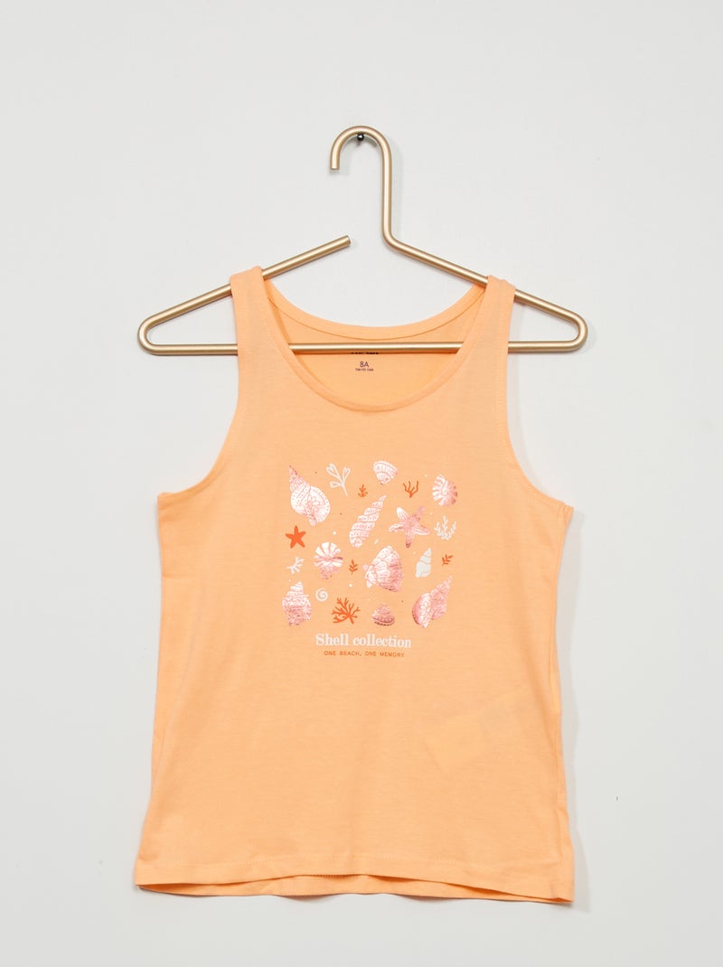 Débardeur en jersey avec imprimé Rose 'coquillage' - Kiabi