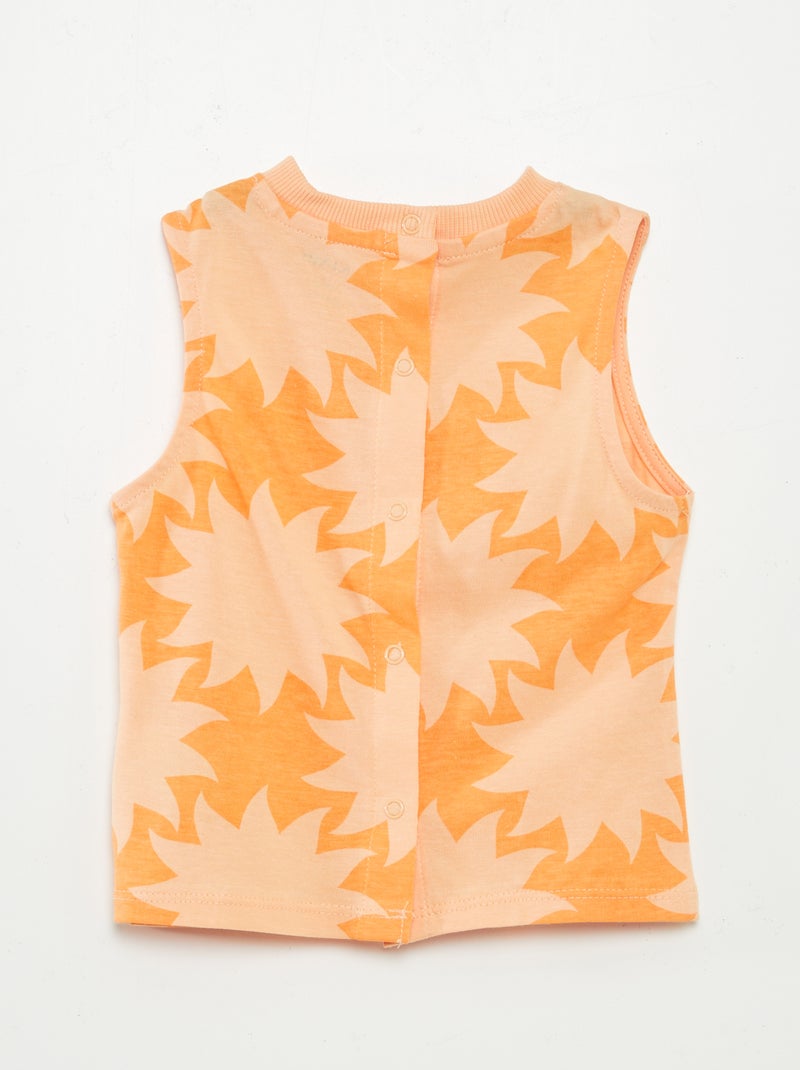 Débardeur en jersey avec message BLANC - Kiabi