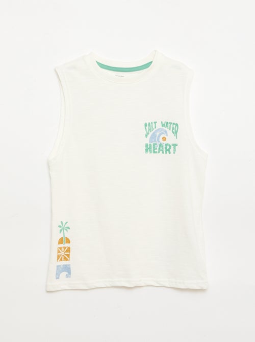 Débardeur en jersey de coton avec imprimé - Kiabi
