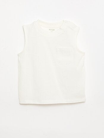 Débardeur en jersey de coton avec poche poitrine
