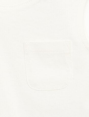 Débardeur en jersey de coton avec poche poitrine