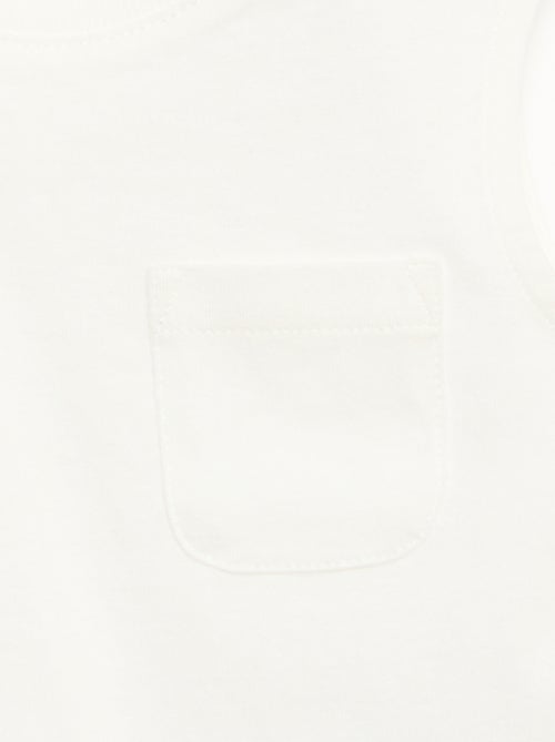 Débardeur en jersey de coton avec poche poitrine - Kiabi