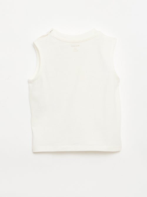 Débardeur en jersey de coton avec poche poitrine - Kiabi