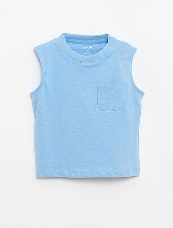 Débardeur en jersey de coton avec poche poitrine