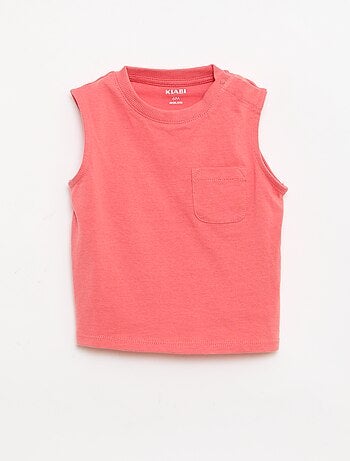 Débardeur en jersey de coton avec poche poitrine