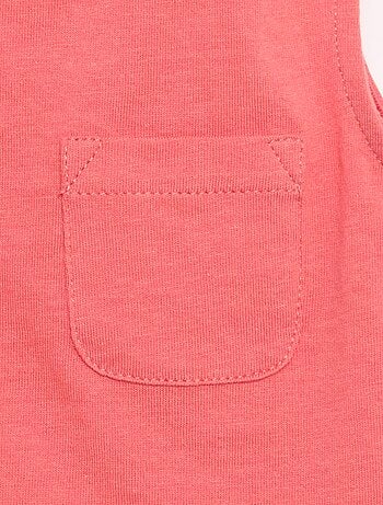 Débardeur en jersey de coton avec poche poitrine