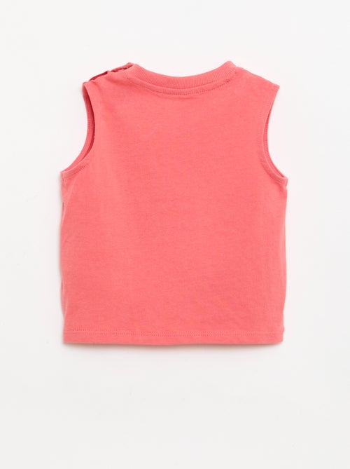 Débardeur en jersey de coton avec poche poitrine - Kiabi