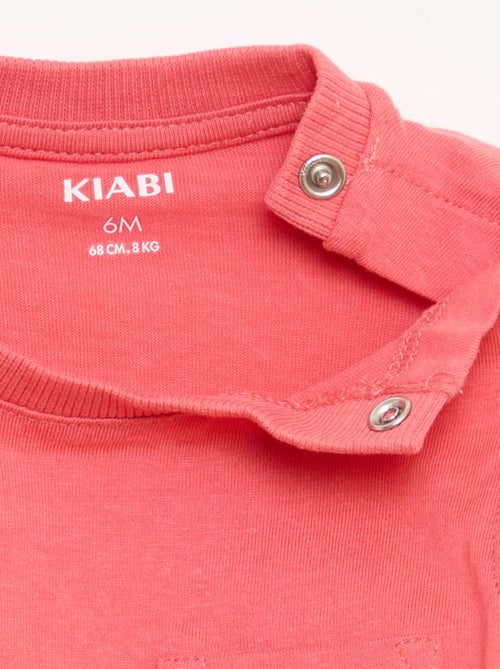 Débardeur en jersey de coton avec poche poitrine - Kiabi