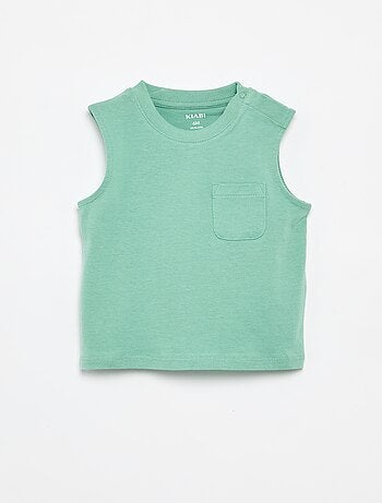 Débardeur en jersey de coton avec poche poitrine