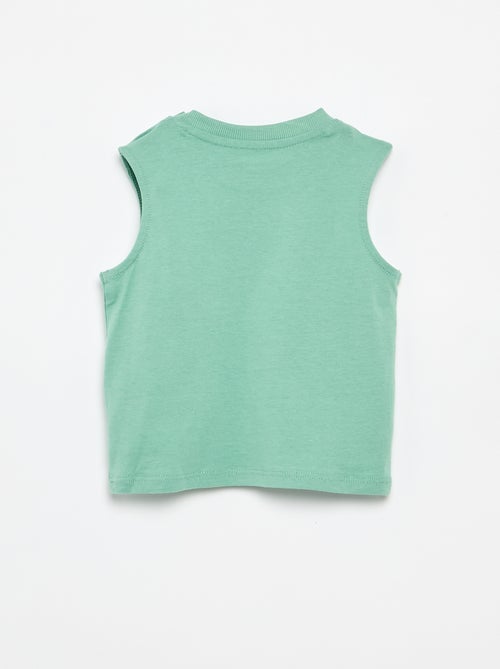 Débardeur en jersey de coton avec poche poitrine - Kiabi