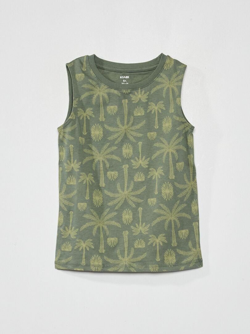 Débardeur En Lin H&M Femme – Kaki, Taille XS, Manches Courtes (occasion)