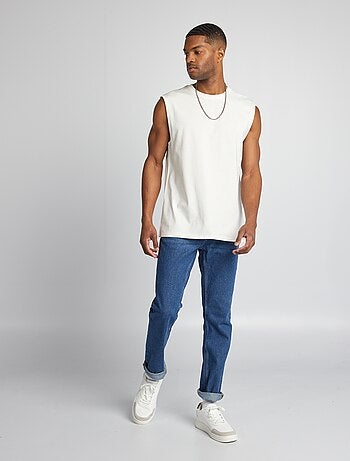 Débardeur Stretch Façonnable Homme Taille L - Blanc, Coupe Athlétique, Neuf étiqueté