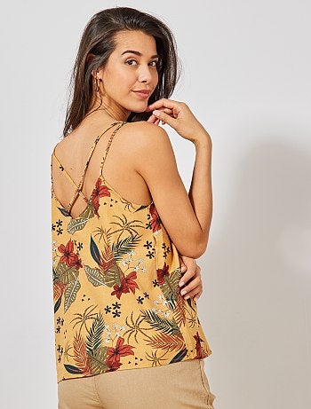 Débardeur en lin à fines bretelles - Kiabi