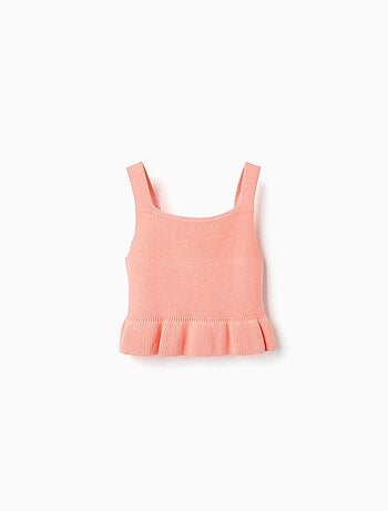 Débardeur en maille avec volants