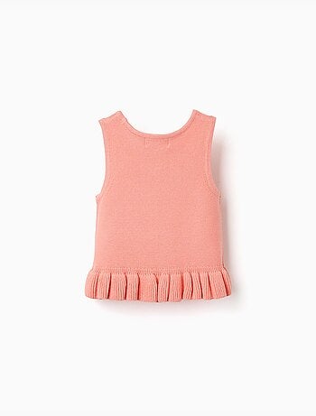 Débardeur en maille avec volants