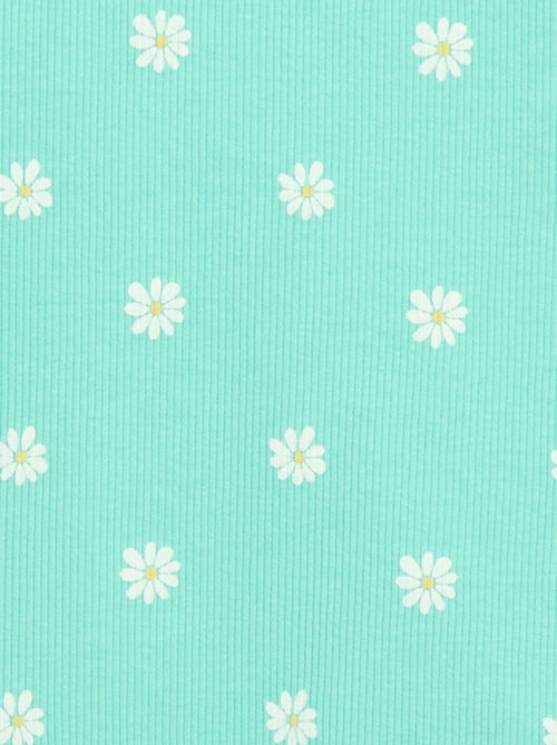 Débardeur en maille côtelée avec imprimé all over - Kiabi